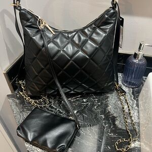 NWT Like Dreams Quilted Vegan Convertible Backpack / Shoulder Bag w/ Coin Purse